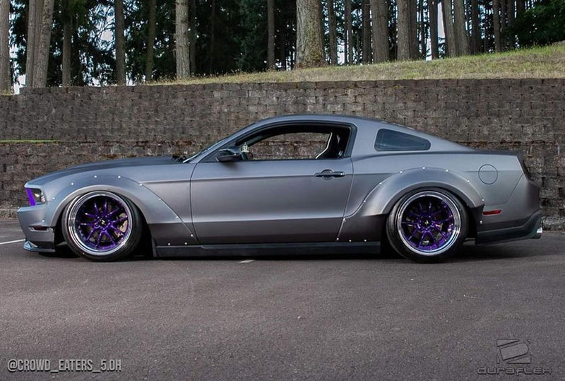 2010-2014 Ford Mustang Duraflex Circuit Wide Body Kit - 4 Piece - Includes Circuit 75 MM Front Fender Flares (112623) Circuit 75 MM Rear Fender Flares (112624)