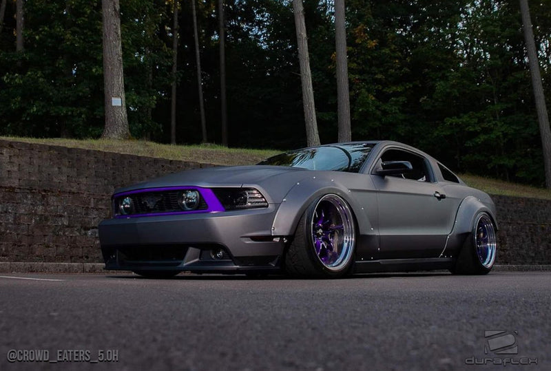 2010-2014 Ford Mustang Duraflex Circuit Wide Body Kit - 4 Piece - Includes Circuit 75 MM Front Fender Flares (112623) Circuit 75 MM Rear Fender Flares (112624)