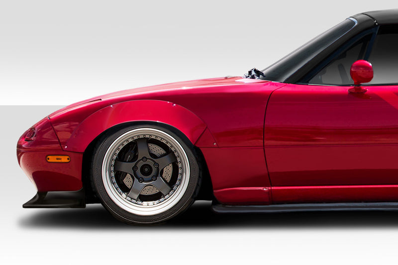 1990-1997 Mazda Miata Duraflex Circuit Fender Flares Kit - 4 Piece - Includes Circuit Front Fender Flares (112794) Circuit Rear Fender Flares (112795)