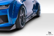 2016-2023 Chevrolet Camaro Duraflex Grid Side Splitters - 6 Piece