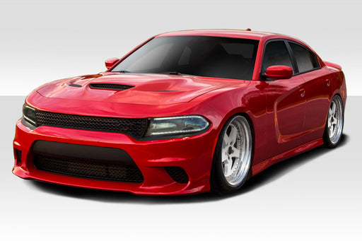 2015-2023 Dodge Charger Duraflex Hellcat Look Kit - 4 Piece - Includes Hellcat Look Front Bumper (113230) Hellcat Look Rear Bumper (113231) SRT Look Side Skirts (108036)