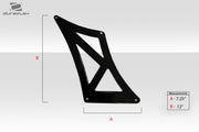 Universal 70" Duraflex VRX V1 Short Wing Complete Kit - 9 Piece - Includes VRX Air Foil Blade (113238) VRX Wing Stands (113242) VRX Wing V1 End Caps (113244) VRX Hardware Kit (115111)