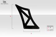 Universal 74" Duraflex VRX V1 Short Wing Complete Kit - 9 Piece - Includes VRX Air Foil Blade (113240) VRX Wing Stands (113242) VRX Wing V1 End Caps (113244) VRX Hardware Kit (115111)