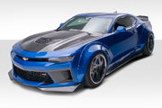 2016-2018 Chevrolet Camaro Duraflex Grid Wide Body Kit - 4 Piece - Includes Grid Front Fender Flares (113018) Grid Rear Fender Flares (113017)
