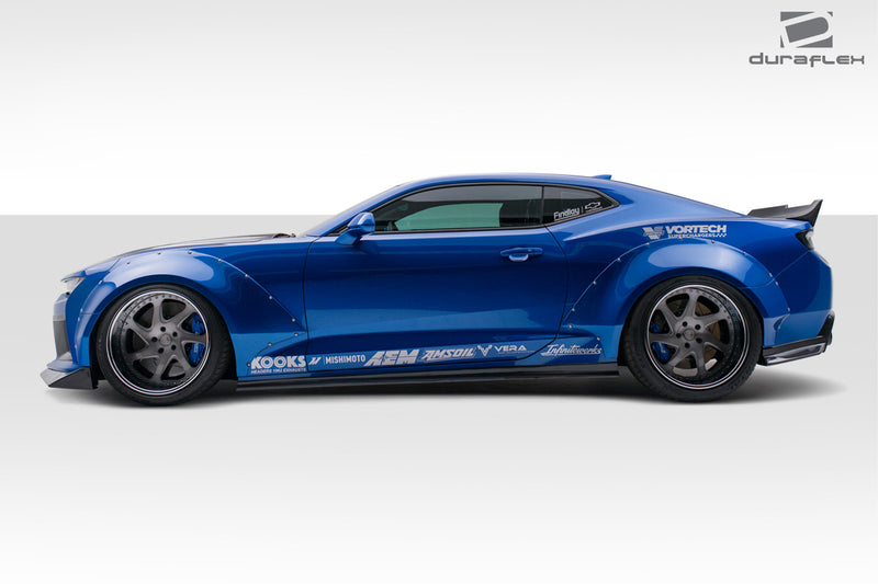 2016-2018 Chevrolet Camaro Duraflex Grid Wide Body Kit - 4 Piece - Includes Grid Front Fender Flares (113018) Grid Rear Fender Flares (113017)