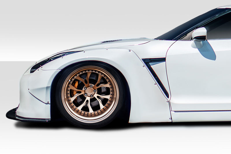 2009-2016 Nissan GT-R R35 Duraflex LBW Wide Body Kit - 8 Piece - Includes LBW Front Fender Flares (113508) LBW Rear Fender Flares (113509)