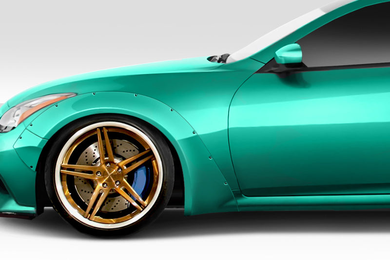 2008-2015 Infiniti G Coupe G37 Q60 Duraflex LBW Kit - 15 Piece - Includes LBW Front Bumper (113526) LBW Front Splitter (113527) LBW Front Fender Flares (113529) LBW Side Skirts (113530) LBW Rear Fender Flares (113531) LBW Rear Diffuser (113532)