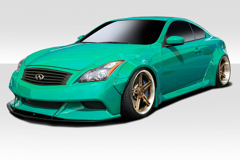2008-2015 Infiniti G Coupe G37 Q60 Duraflex LBW Kit - 15 Piece - Includes LBW Front Bumper (113526) LBW Front Splitter (113527) LBW Front Fender Flares (113529) LBW Side Skirts (113530) LBW Rear Fender Flares (113531) LBW Rear Diffuser (113532)