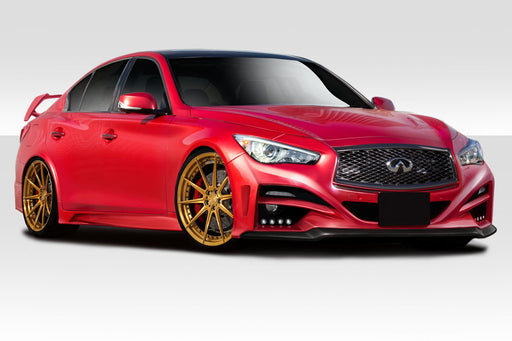 2014-2017 Infiniti Q50 Duraflex Impulse Kit - 4 Piece - Includes Impulse Front Bumper (113536) Impulse Side Skirts (113537) Impulse Rear Lip Spoiler (113538)
