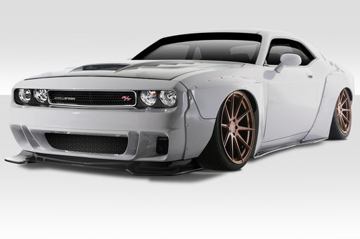 2008-2014 Dodge Challenger Duraflex Circuit Body Kit - 15 Pieces - Includes Circuit Front Bumper (113916) Circuit Front Lip (113892) Circuit Side Splitter (113894) Circuit Rear Diffuser (113981) Circuit Front Fenders (113899) Circuit Rear Fenders (113900)