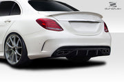 2015-2021 Mercedes C Class W205 Duraflex C63 Look Rear Diffuser - 1 Piece ( For AMG Bumper only) (S)