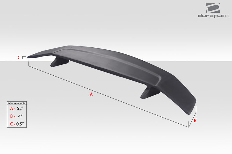 Universal Duraflex A-Spec Wing Spoiler - 1 Piece