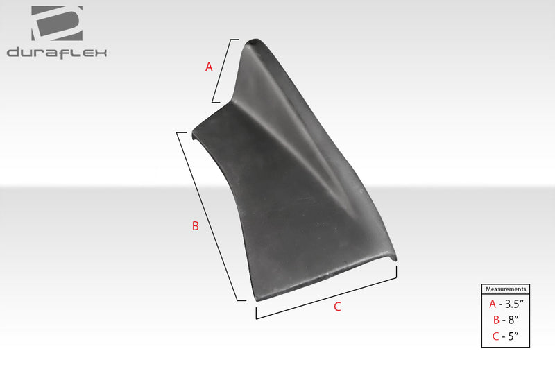 Universal Duraflex Adjustable Front Splitter - 3 Piece
