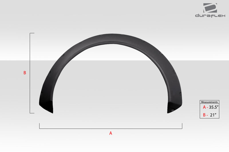 Universal Duraflex Glider V1 2.7" Fender Flares - 2 Piece