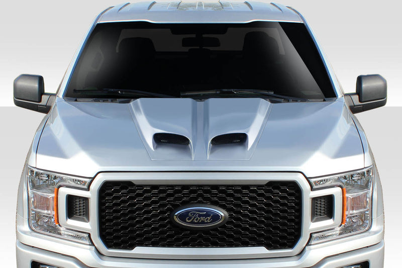 Universal Feed Dual Ram Air Hood Scoop - 1 Piece