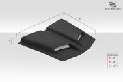 Universal Duraflex Feed Dual Ram Air Hood Scoop - 1 Piece