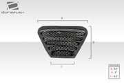 Universal Duraflex Trackstar 3 Hood Vents - 3 Piece
