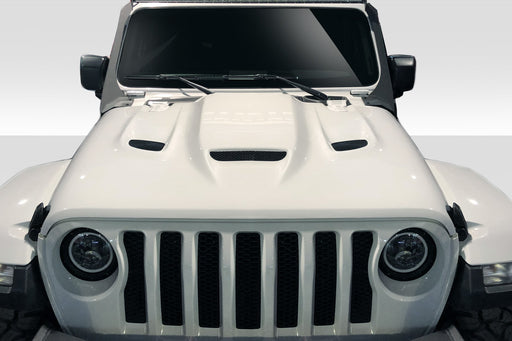 2018-2025 Jeep Wrangler JL Gladiator JT Duraflex Hellcat Look Hood - 1 Piece