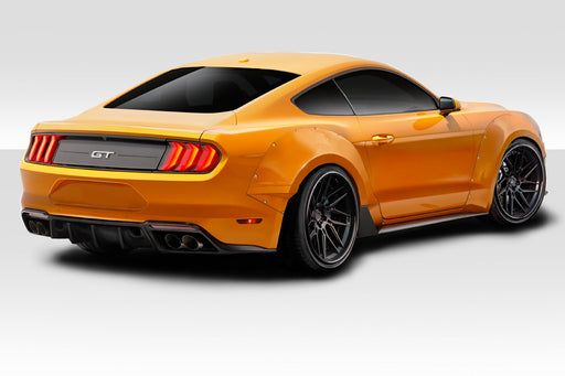 2018-2023 Ford Mustang Duraflex Grid Wide Body Kit - 12 piece - Includes Grid Front Bumper (115000) Grid Side Skirts (115004) Grid Rear Diffuser (115003) Grid Front Fender Flares (114997) Grid Rear Fender Flares (112567)