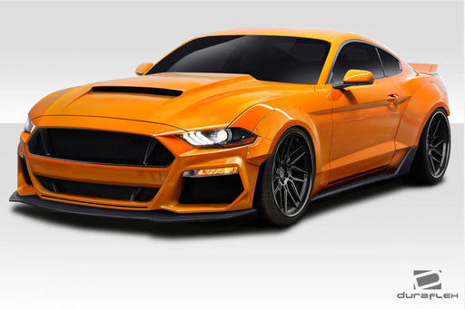 2018-2023 Ford Mustang Duraflex Grid Wide Body Kit - 15 piece - Includes Grid Front Bumper (115000) Grid Side Skirts (115004) Grid Rear Diffuser (115003) Grid Front Fender Flares (114997) Grid Rear Fender Flares (112567)  Grid Wing Spoiler (112568)
