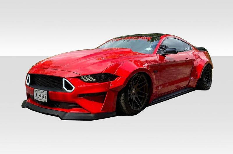 2018-2023 Ford Mustang Duraflex Grid Wide Body Kit - 8 piece - Includes Grid Front Fender Flares (114997) Grid Rear Fender Flares (112567)