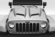 2007-2018 Jeep Wrangler JK Duraflex Rage Hood - 1 Piece