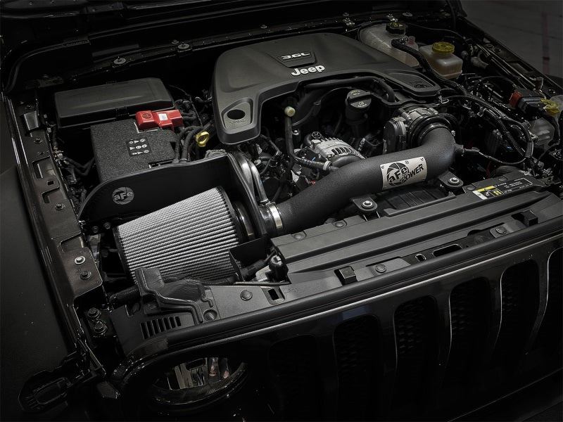 aFe Magnum FORCE Stage-2 XP Pro DRY S Système d'admission d'air froid 2018+ Jeep Wrangler (JL) V6 3.6L