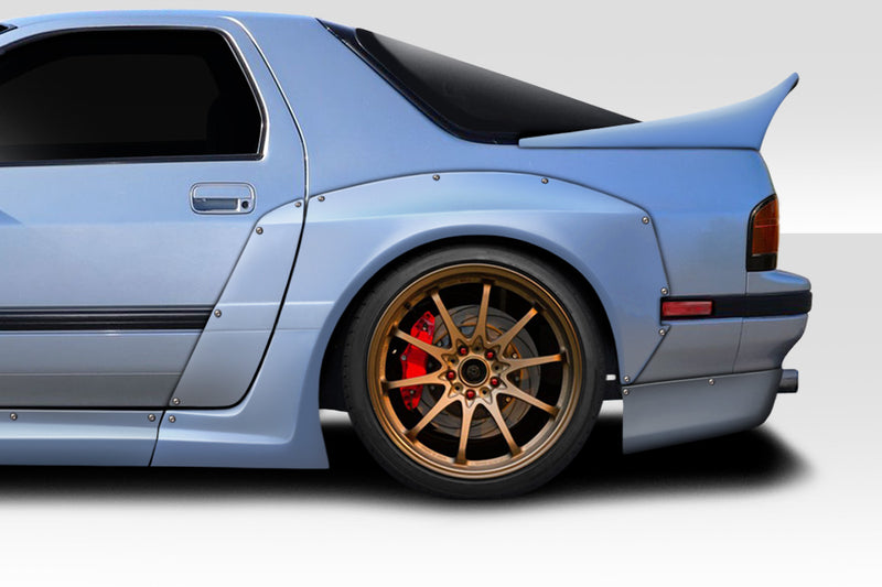1985-1992 Mazda RX7 Duraflex Phoenix Fire Rear Fender Flares - 4 Piece (+75mm Added Clearance)