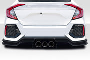 2016-2021 Honda Civic 4DR Duraflex Broman Rear Lip Spoiler Air Dam - 3 Pieces