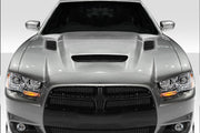 2011-2014 Dodge Charger Duraflex Hellcat Redeye Look Hood - 1 Piece