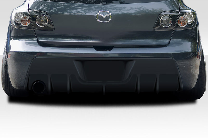 2004-2009 Mazda 3 Corkscrew Rear Diffuser - 1 Piece