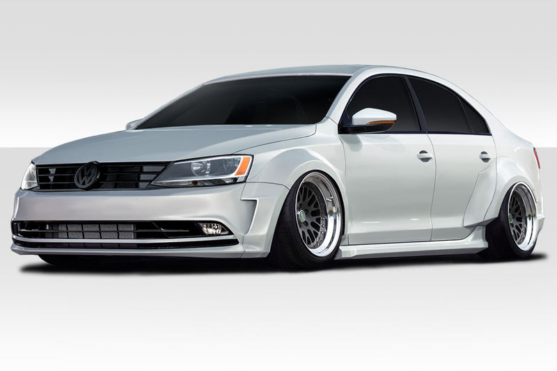 2011-2018 Volkswagen Jetta Duraflex KTV Wide Body Kit - 12 Pieces - Includes KTV Front Fender Flares (117447) KTV Side Skirts (117448) KTV Rear Fender Flares ( 117449). 