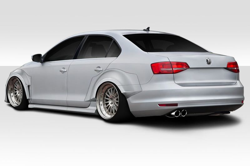 2011-2018 Volkswagen Jetta Duraflex KTV Wide Body Kit - 12 Pieces - Includes KTV Front Fender Flares (117447) KTV Side Skirts (117448) KTV Rear Fender Flares ( 117449). 