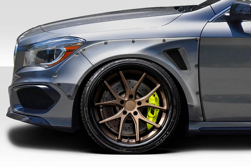 2014-2015 Mercedes CLA Class C117 CLA45 Duraflex Facta Front Fender Flares - 4 Pieces