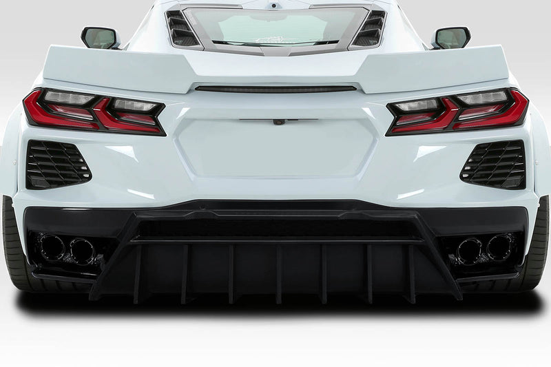2020-2023 Chevrolet Corvette C8 Duraflex Gran Veloce Body Kit - 4 Piece - Includes Polyurethane Gran Veloce Front Bumper (116591) Gran Veloce Side Skirts (116585) Gran Veloce Rear Diffuser (116587)