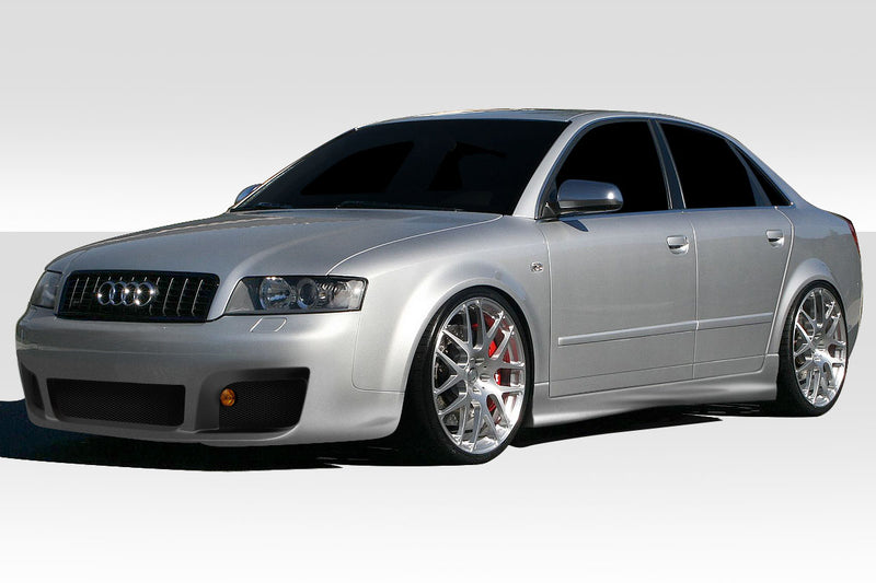 2002-2005 Audi A4 B6 Duraflex OTG Body Kit - 4 Piece - Includes OTG Front Bumper Cover (103223) R-1 Rear Under Spoiler Air Dam (100289) and R-1 Side Skirts Rocker Panels (100290)