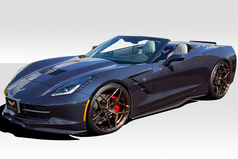 2014-2019 Chevrolet Corvette C7 Duraflex Apex Body Kit - 7 Piece - Includes Apex Front Splitter (112367), Thunderbolt Side Splitters (112368) and GT Concept Rear Diffuser (112436)