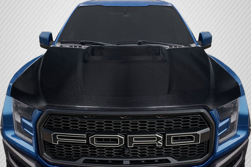 2017-2020 Ford Raptor Carbon Creations OEM Look Hood - 1 Piece