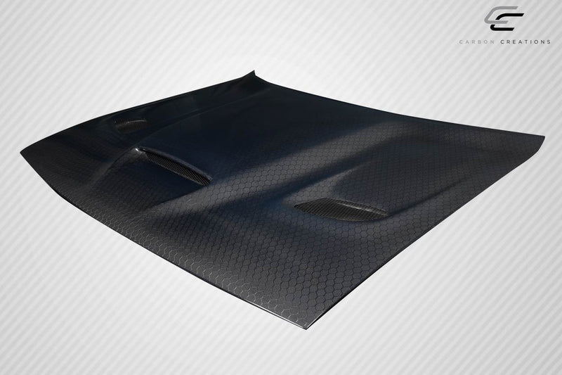 2008-2023 Dodge Challenger Carbon Creations Geo6ix Dritech Hellcat Look Hood - 1 Piece