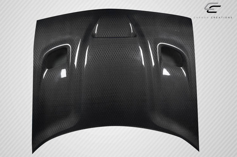 2008-2023 Dodge Challenger Carbon Creations Geo6ix Dritech Hellcat Look Hood - 1 Piece