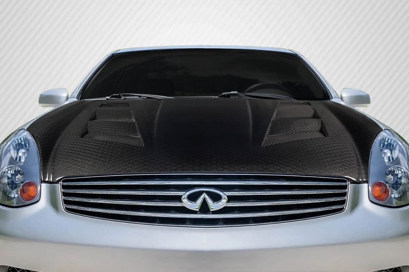 2003-2007 Infiniti G Coupe G35 Carbon Creations Geo6ix DriTech AM-S Hood - 1 Piece