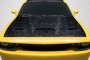 2008-2023 Dodge Challenger Carbon Creations AeroForge Dritech Hellcat Look Hood - 1 Piece