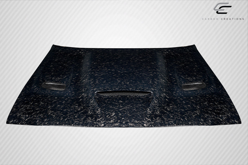 2008-2023 Dodge Challenger Carbon Creations AeroForge Dritech Hellcat Look Hood - 1 Piece