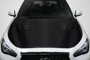 2014-2023 Infiniti Q50 Carbon Creations GTR Look Hood - 1 Piece