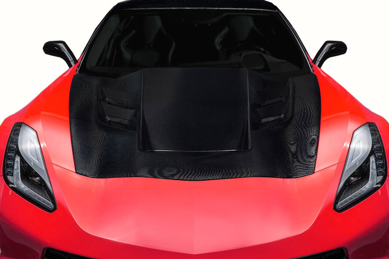 2014-2019 Chevrolet Corvette C7 Carbon Creations Eagle Eye Hood - 1 Piece