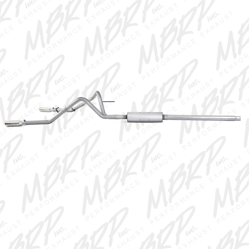 MBRP 2004-2008 Ford F150 4.6/5.4L EC/CC-SB Cat Back double côté fendu