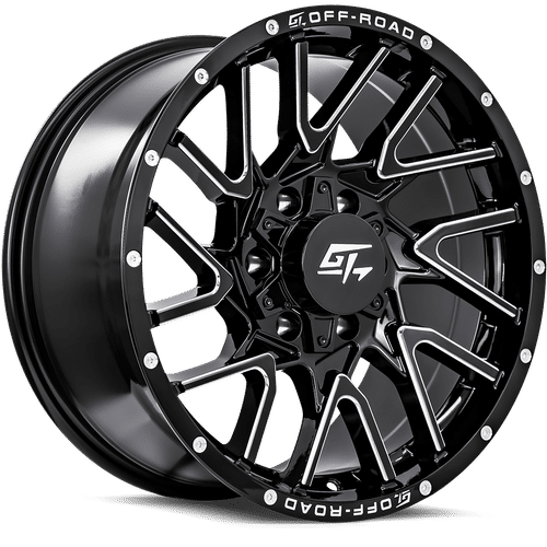 GT OFFROAD Aggression Gloss Black Milled Gloss Black Milled
