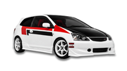 2002-2005 Honda Civic Si HB Gralix JDM Buddy Side Skirts Rocker Panels - 2 Piece