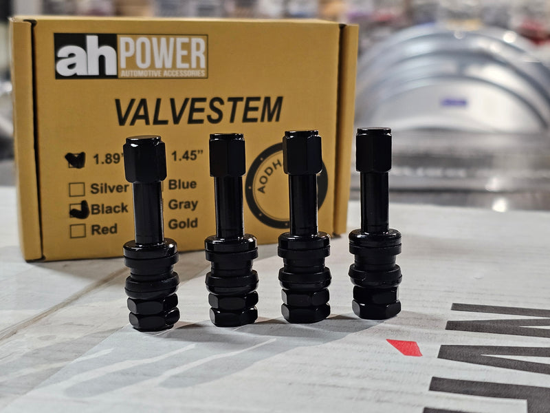 AODHAN V1 VALVE STEM (SET OF 4)  BLACK