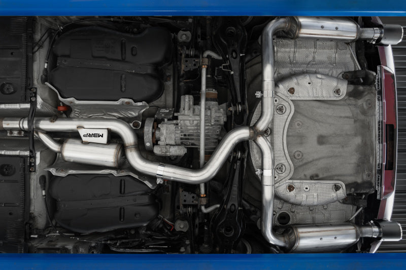 MBRP 17-19 VW Golf SportWagen/Alltrack 1.8T T304SS 3 po Cat-Back 2.5 po Double sortie arrière avec embouts en carbone